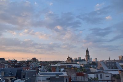Antwerp evening skyline