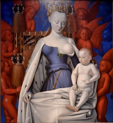 (2.17) Jean Fourquet, Madonna Surrounded by Seraphim and Cherubim (c. 1450)