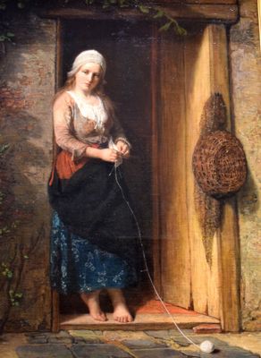 (2.15) Jozef Israels, Isa the Fisherman's Daughter at the Doorway