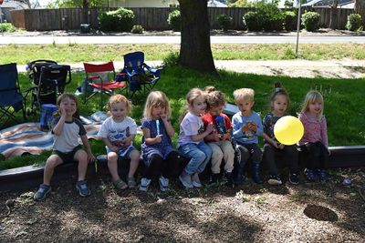 Kids Group Sitting