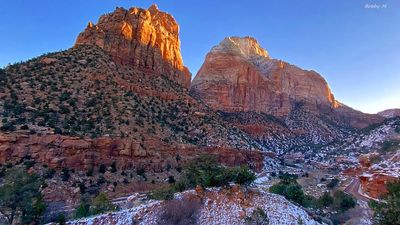 Red rocks at sunrise