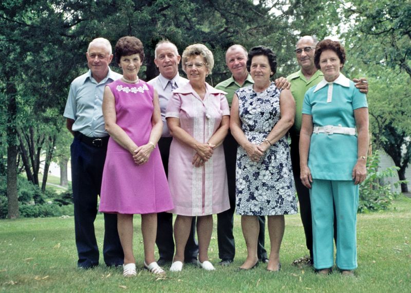 Hultquist Sisters and Spouses - Corning, Iowa - July 1972