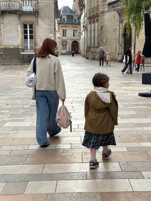 Mother and daughter in Dijon