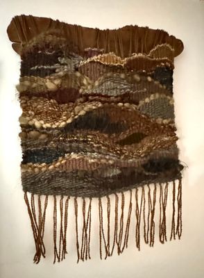 Brown tapestry wall hanging 1972