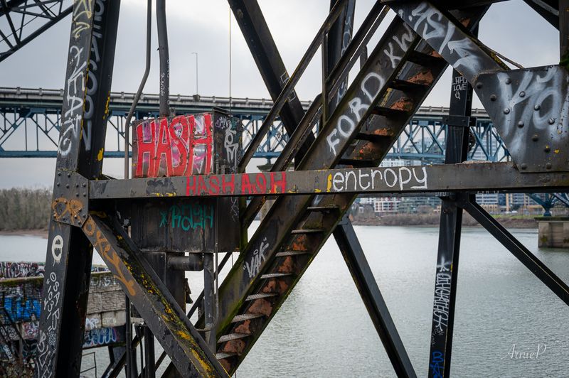 Under the crane tower