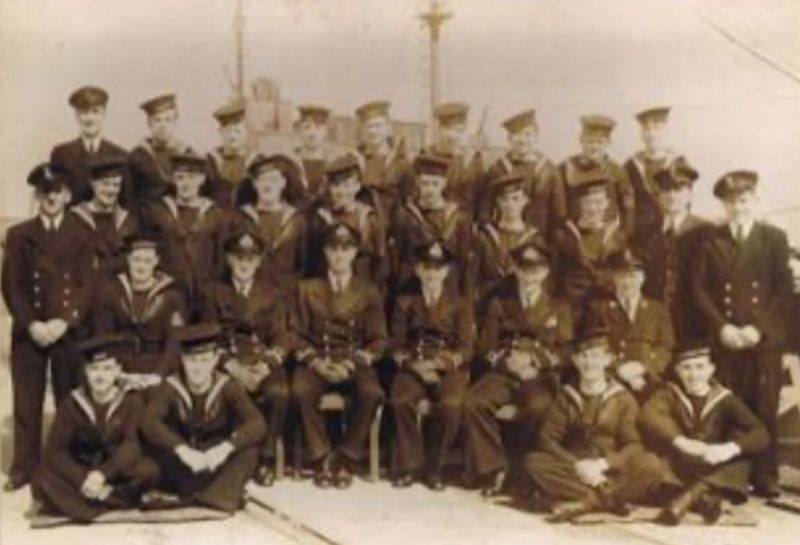 1940 - WALTER GARNER, GANGES BOY, ONBOARD HMS RYSA IN 1942, BACK ROW, 3RD RIGHT.  FROM NIGEL GARNER.jpg
