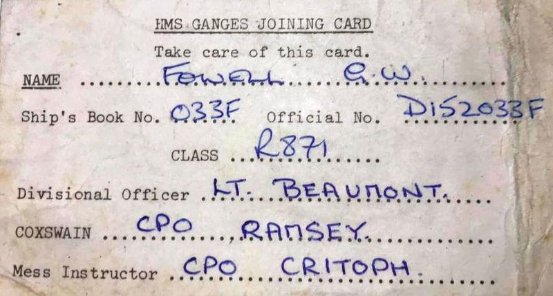 1976, 2ND SEPTEMBER - GRAHAM FOWELL, ANSON, 174 CLASS, JOINING CARD.jpg