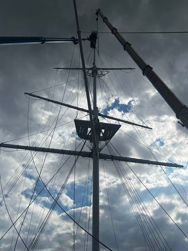 2023, 15TH AUGUST - JIM DINES, THE MAST BACK UP, SEE BELOW FOR DETAILS, 03.jpg