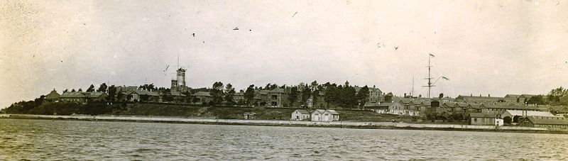 1920s - MICHAEL WHIGHT, 'SHOTLEY BARRACKS FROM THE WATER'.jpg