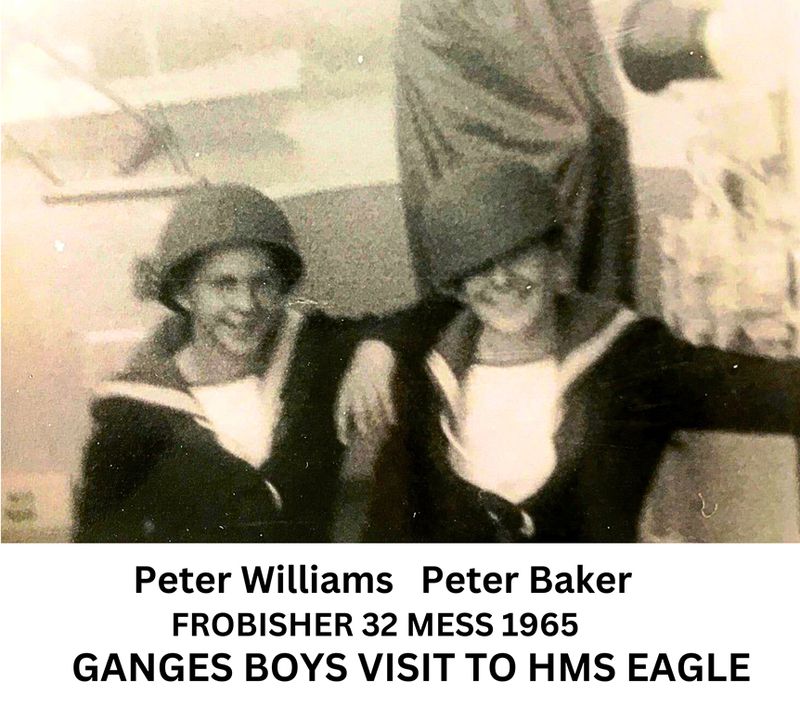 1964, 26TH OCTOBER - PETER BAKER, FROBISHER, 32 MESS, ON HMS EAGLE, NAMES ON IMAGE.jpg