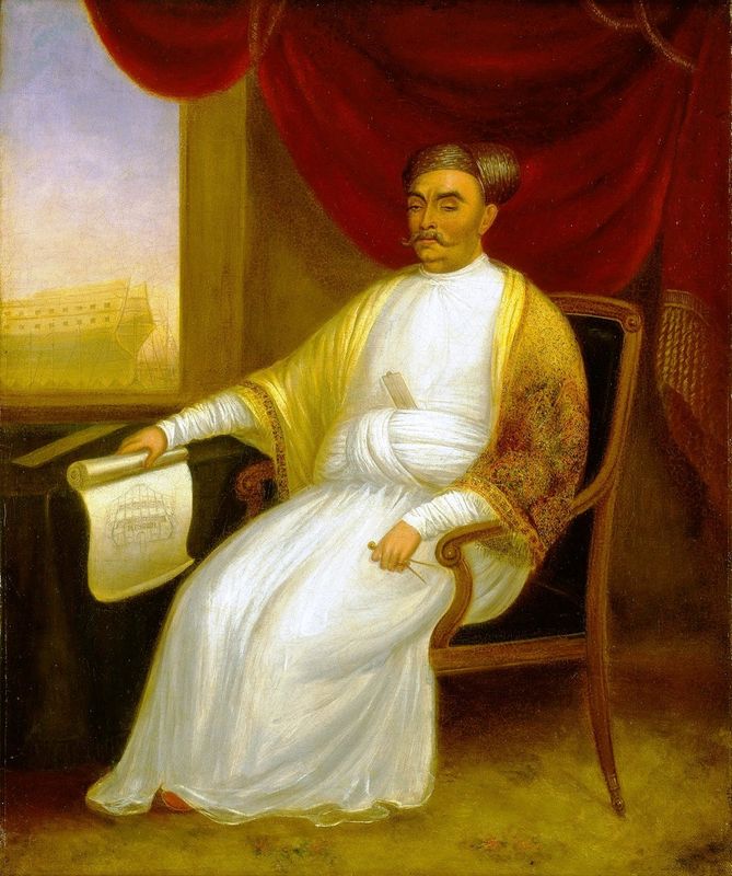 c1830 - DAVID RYE, JAMSETJEE BOMANJEE WADIA, MASTER SHIP BUILDER, OVERSAW BUILDING OF HMS GANGES AT BOMBAY 1819-21.jpg