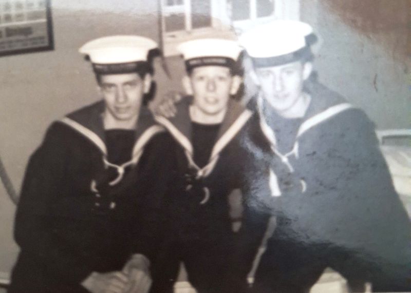 1968, 19TH NOVEMBER - PHILLIP WALLACE, 03., BRNDAN MORRISSEY, MYSELF, DAVE 'DES' O'CONNOR, BRENDAN AND I SERVED FOR 6 YRS TOGETH