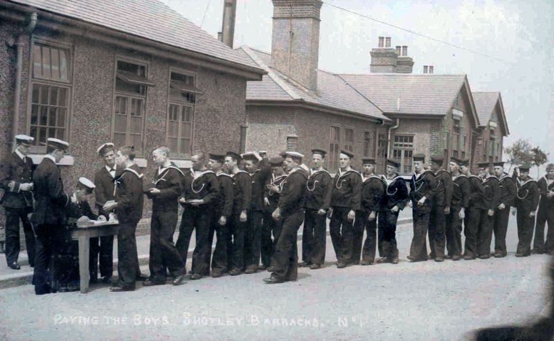UNDATED - PAY DAY, ON THE QUARTER DECK, SHOTLEY BARRACKS.jpg