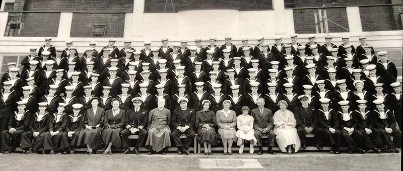 1957, 19TH MARCH - BOB SEYMOUR, ANSON, 24 MESS, 125 CLASS, CONFIRMATION CLASS, I'M 2ND ROW UP 7 FROM RIGHT, TONY STURGESS IS 