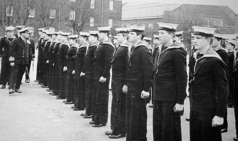 1972,  NOVEMBER - STEVEN GOWARD, BENBOW DIVISION, INSPECTING OFFICER CAPTAIN ASH..jpg