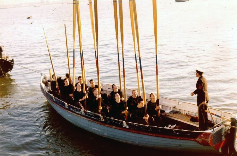 1972, NOVEMBER - STEVEN GOWARD, BENBOW DIVISION, CUTTER CREW, PO ROBERTS AT TILLER.jpg