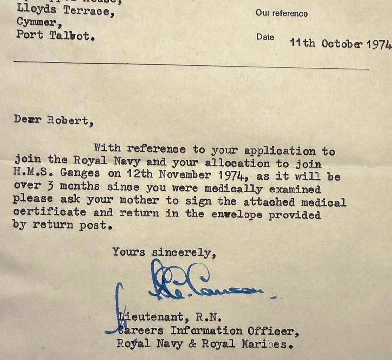 1974, 11TH NOVEMBER - ROB CONNAWAY, MEDICAL CERTIFICATE.jpg