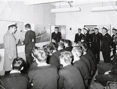 1974, 13TH FEBRUAY - IAN SCOTT, LEANDER DIVISION,PAINTING (SHIPS HUSBANDRY) LESSON IN THE SEAMANSHIP SCHOOL..jpg
