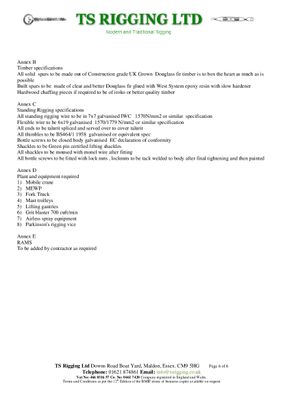 01 SPECIFICATION FOR THE VISIAL RESTORATION OF THE TRAINING MAST