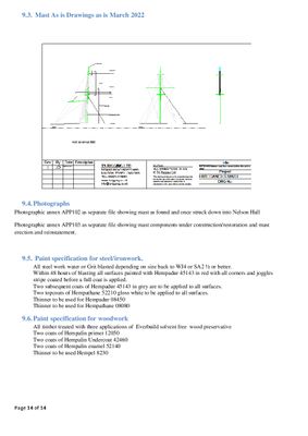 FINAL REPORT ON THE MAST CONDITION AND RESTORATION