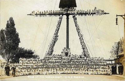 THE MAST & OTHER MASTS AT H.M.S. GANGES