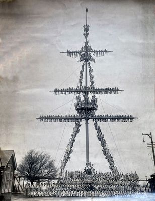 THE MAST & OTHER MASTS AT H.M.S. GANGES
