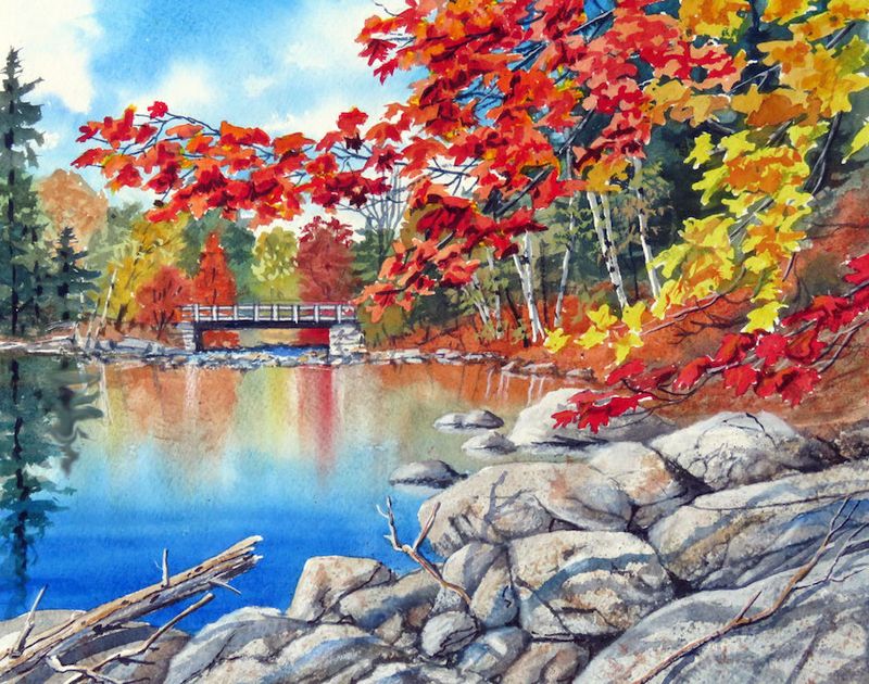 Cobalt, Scarlet and Gold 12 x 9.jpg