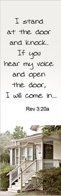 Open the door - Revelation 3:20a