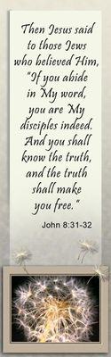 If you abide in My Word -- John 8:31-32