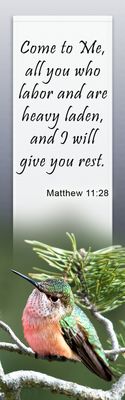And I will give you rest - Matthew 11:28
