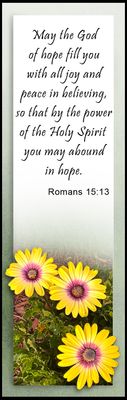 Joy and peace - Romans 15:13