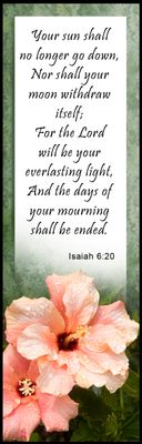 Your mourning shall be ended - Isaiah 6:20