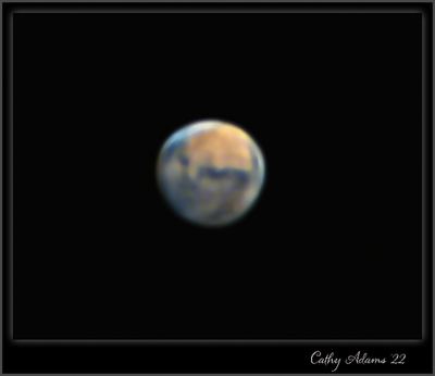 Mars tonight with light clouds