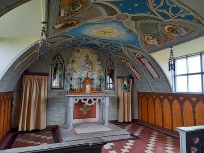 two Nissen huts joined to create chapel