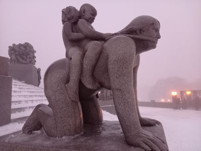 one of Vigeland's many sculptures