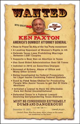 WANTED AG Ken Paxton