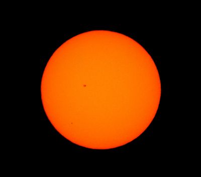 Before the Eclipse  -with sun spots-