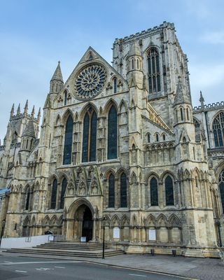 Tower and rose window, York Minster