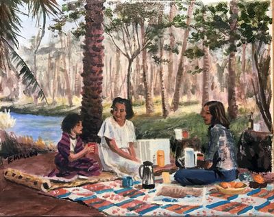 BACKYARD PICNIC 1960 IRAQ
