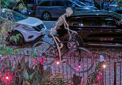 Eerie bike rider