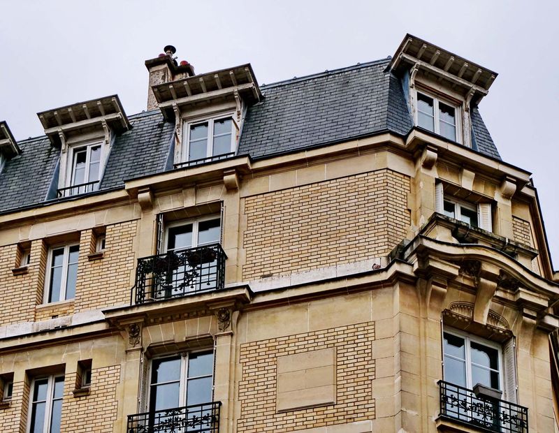 Typical building at external neighborhoods of Paris.  