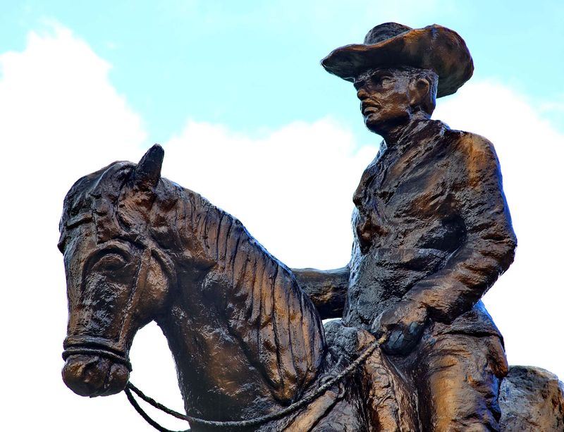 Tropeiro (the cowboy in rough translation) monument; at Rio Acima, Taquaras.