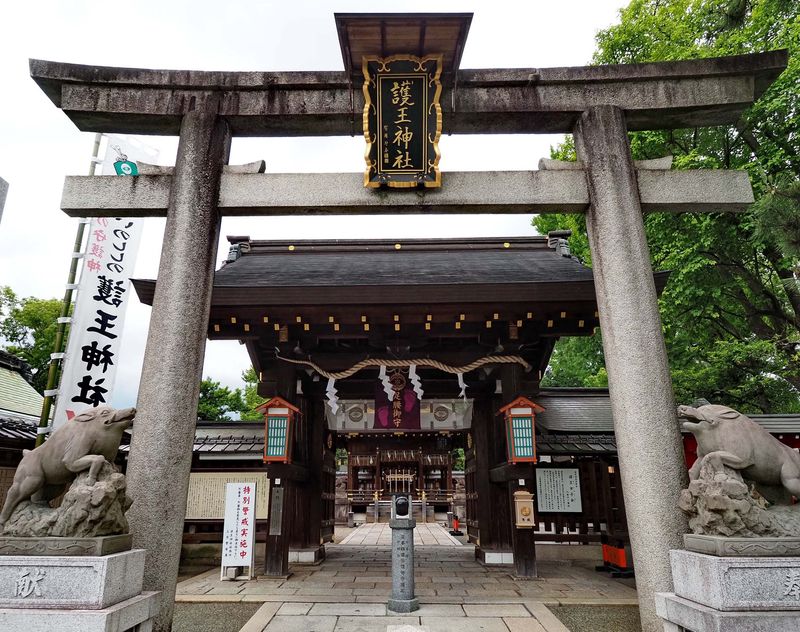 Kyoto; the entrance of the Go- Shrine.