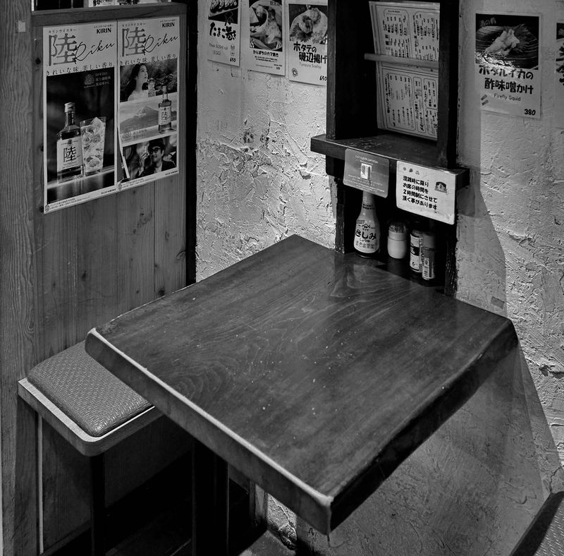 Our quite compact table. 
