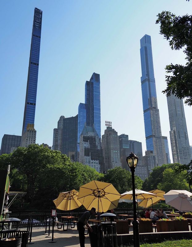 The new skyscrapers, seen from the Central Park.