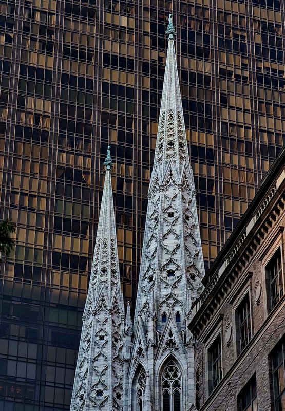 Towers of Saint Patrick church. 