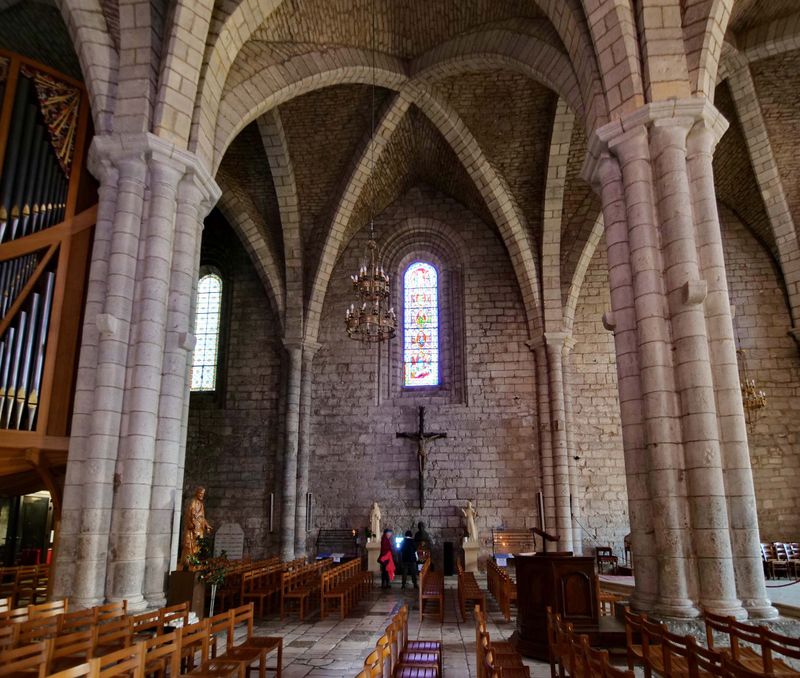 Inside the church.