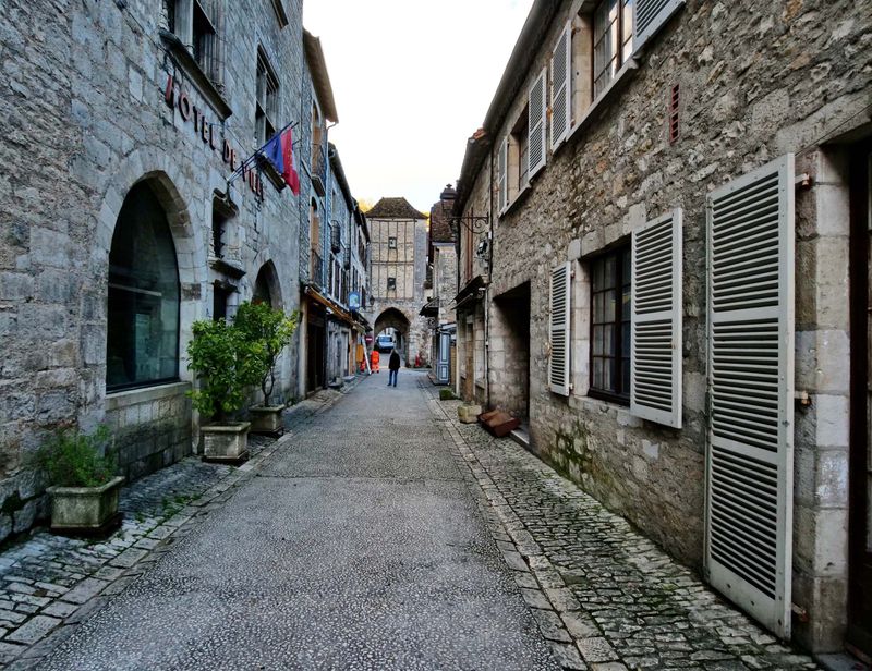 Small street of Rocamadour. 
