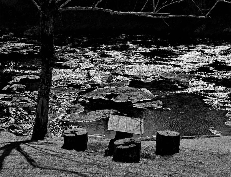 Resting area by the river.