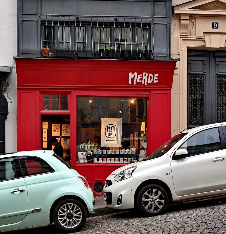 The store Merde; without any doubt, the most used french expression. 